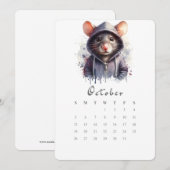 Oktober Stand-alone Kalender Muis Splash Art Menu (Voorkant / Achterkant)