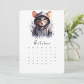 Oktober Stand-alone Kalender Muis Splash Art Menu (Staand voorkant)