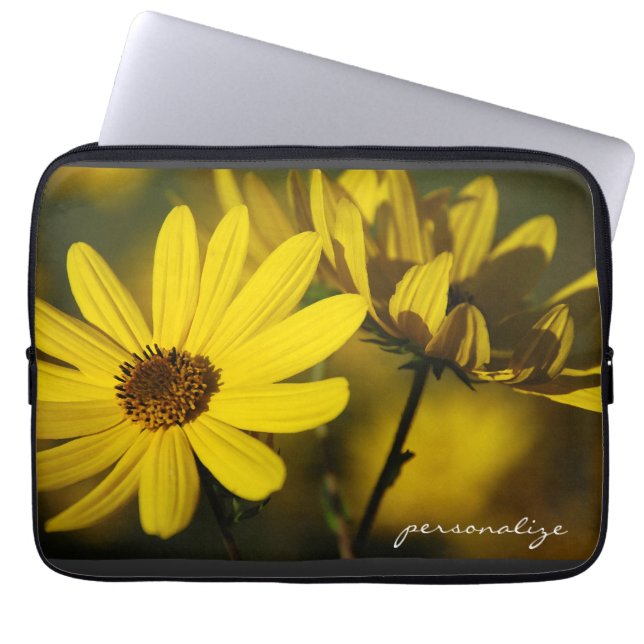 Oktober Sunflower Electronics Bag Laptop Sleeve (Voorkant)