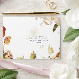 Oktober Toned gebladerte voorgeadresseerde envelop