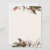 Oktober Tones Herfst Bloemen bruiloft uitnodiging (Achterkant)