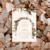 Oktober Tones Herfst Bloemen bruiloft uitnodiging