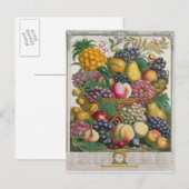 Oktober, van 'twaalf maanden fruit' briefkaart (Voorkant / Achterkant)