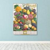 Oktober, van 'twaalf maanden fruit' canvas afdruk (Insitu (Houten vloer))
