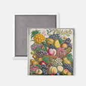 Oktober, van 'twaalf maanden fruit' magneet (Voorkant / Achterkant)