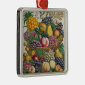 Oktober, van 'twaalf maanden fruit' metalen ornament (Rechts)