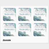 Oktober Verborgen juwelenkaartenlabel Vierkante Sticker (Vel)