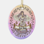 Oktober Verjaardag Angel verjaardag aangepaste orn Keramisch Ornament (Rechts)