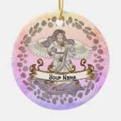 Oktober Verjaardag Angel verjaardag aangepaste orn Keramisch Ornament (Voorkant)