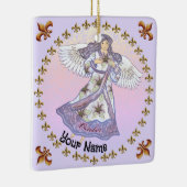 Oktober Verjaardag Angel verjaardag aangepaste orn Keramisch Ornament (Rechts)