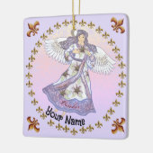 Oktober Verjaardag Angel verjaardag aangepaste orn Keramisch Ornament (Links)