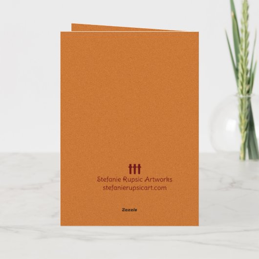 Oktober Verjaardag Bloemen Kaart van goudsbloemen  (Achterkant)