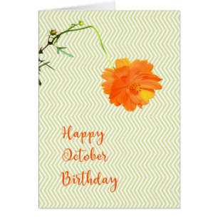 Oktober verjaardag met Cosmos Flower