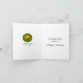 Oktober Verjaardag Prachtige Oranje goudsbloemen Kaart (Binnen)