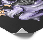 Oktober verjaardag Witch Spooky Halloween Poster (Hoek)