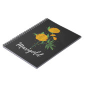 Oktober verjaardagscadeau marigold flower notitieboek (Linkerzijde)