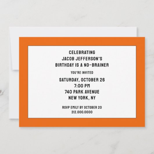 Oktober verjaardagsfeest kaart (Achterkant)