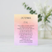 Oktober verjaardagssteen Opal Briefkaart (Staand voorkant)