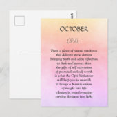Oktober verjaardagssteen Opal Briefkaart (Voorkant / Achterkant)