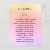 Oktober verjaardagssteen Opal Briefkaart (Voorkant)