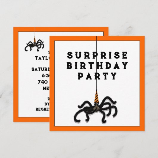 Oktober Verrassingsfeest Kaart (Voorkant / Achterkant)