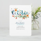 Oktober Viering Kaart (Staand voorkant)