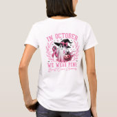 Oktober We Draag het T-shirt van Pink Woman (Achterkant)