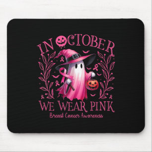 Oktober We Draag Pink Ghost Witch Borstkanker Awa Muismat