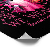 Oktober We Draag Pink Ghost Witch Borstkanker Awa Poster (Hoek)