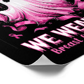 Oktober We Draag Pink Ghost Witch Borstkanker Awa Poster (Hoek)