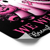 Oktober We Draag Pink Witch Ghost Borstkanker Awa Poster (Hoek)