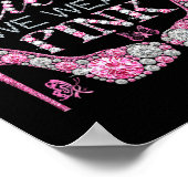 Oktober We Draag Roze Borstkanker Bewustzijn Hoog Poster (Hoek)