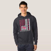 Oktober We Draag Roze Borstkanker Bewustzijn Posta Hoodie (Voorkant volledig)