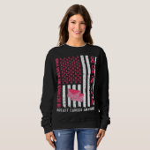 Oktober We Draag Roze Borstkanker Bewustzijn Posta Trui (Voorkant volledig)