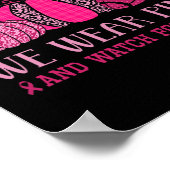 Oktober We Draag Roze Borstkanker Bewustzijn Voetb Poster (Hoek)