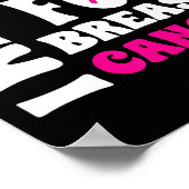 Oktober We Draag Roze Borstkanker Bewustzijn Vrouw Poster (Hoek)