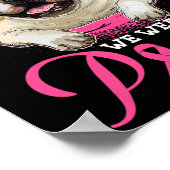 Oktober We Draag Roze Borstkanker Engelse Bulldog Poster (Hoek)