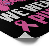 Oktober We Draag Roze Borstkanker Gamer Gaming KI Poster (Hoek)