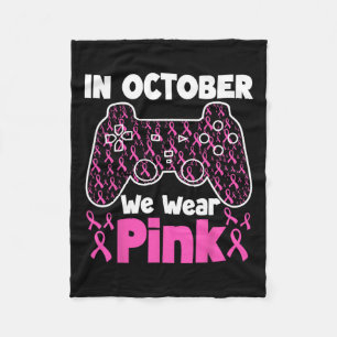 Oktober We Draag Roze Borstkanker Gaming Kinder Jo Fleece Deken