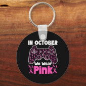 Oktober We Draag Roze Borstkanker Gaming Kinder Jo Sleutelhanger (Voorkant)