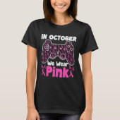 Oktober We Draag Roze Borstkanker Gaming Kinder Jo T-shirt (Voorkant)