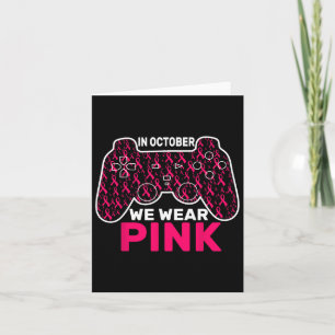 Oktober We Draag Roze Borstkanker Gaming Kinder To Kaart