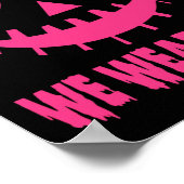 Oktober We Draag Roze Borstkanker Halloween Pumpk Poster (Hoek)