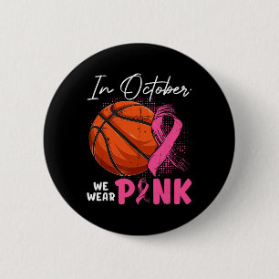 Oktober We Draag Roze Borstkankerbestrijder Bysket Ronde Button 5,7 Cm