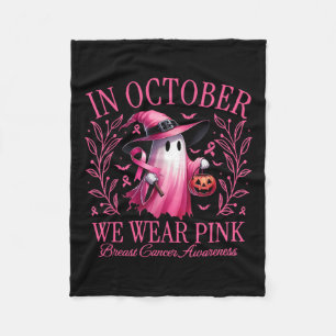 Oktober we Draag roze borstkankerbewustzijn Hallo Fleece Deken