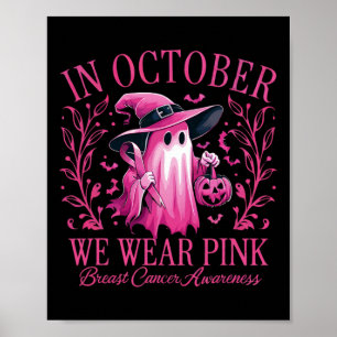 Oktober we Draag roze borstkankerbewustzijn Hallo Poster