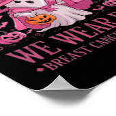 Oktober we Draag roze borstkankerbewustzijn Hallo Poster (Hoek)
