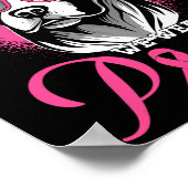 Oktober We Draag roze borstkankerbewustzijn Pitbu Poster (Hoek)