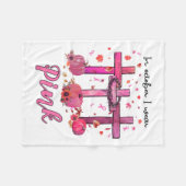 Oktober We Draag Roze Christelijke Borstkanker Bew Fleece Deken (Voorkant (Horizontaal))