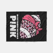 Oktober We Draag roze Football borstkanker Fleece Deken (Voorkant (Horizontaal))